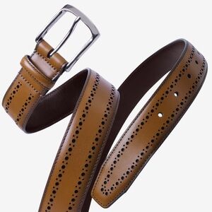 Allen Edmonds Manistee Dress Belt in Walnut Brown
